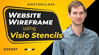 Website Wireframe using Visio Stencils [upl. by Clementi102]