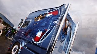 Sneepels Scania Longline with Strong V8 sound and interior [upl. by Llenod225]