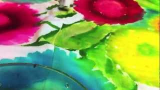 DIY TieDye Watercolor Flowers Tutorial [upl. by Ahsemot299]