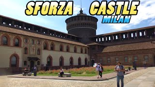 Castello Sforzesco  Sforza Castle Milan Italy 4k [upl. by Hervey]