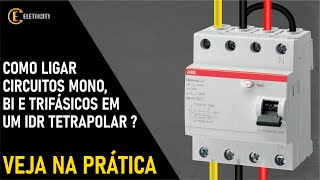 DICA PARA O ELETRICISTA  COMO LIGAR CIRCUITOS MONO BI E TRI EM UM IDR TETRAPOLAR [upl. by Lauber]