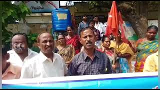 GOLLAPROLU MUNCIPAL EMPLOYEES DHARNA  30102024 KCC NEWS [upl. by Oiuqise446]