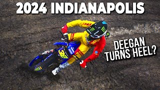 Deegan Turning Heel For 2024 Indianapolis Supercross [upl. by Aninaj403]