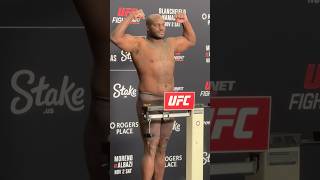 💪🏾😤 DERRICK LEWIS OFFICIAL WEIGH IN UFC EDMONTON [upl. by Bac46]