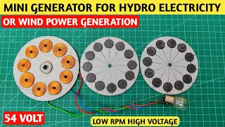 How to make mini generator for hydro electricity generation or wind power generation  generator [upl. by Gladine524]