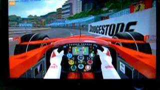 Playing F1 with Speedlink  Racing wheel game red lighting [upl. by Tirrej]