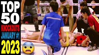 Top 50 MUAY THAI•MMA•KICKBOXING Best Knockouts  Jan 2023 1 [upl. by Orfield]