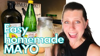 The EASIEST Homemade Mayo  Immersion Blender Mayo [upl. by Lesab20]