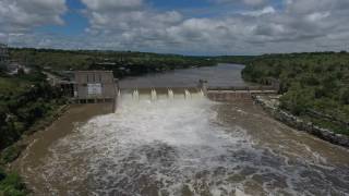 Max Starcke Dam  Marble Falls Texas  5 Gates open in 4K [upl. by Cari]