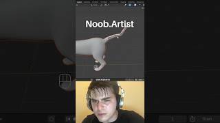 Noob vs Pro artist animating a tail blendertutorial blender blendercommunity blender3d b3d [upl. by Neitsirk88]