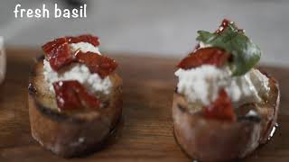 Tomato amp Ricotta Bruschetta toast appetizer [upl. by Ennahgiel595]