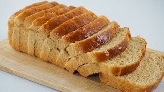 No Knead Whole Wheat Bread Quick And Easy [upl. by Aynod]