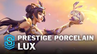 Prestige Porcelain Lux Skin Spotlight  League of Legends [upl. by Adnauqahs988]