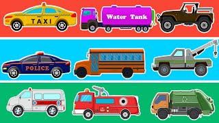 Learning Street Vehicles  Cars and Trucks for Kids  Videos for Children  Little Kids TV [upl. by Bradway]