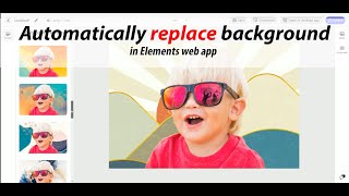 Automatically Change Backgrounds in Photoshop Elements Web Beta [upl. by Ennayoj]