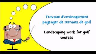 VOCABULAIRE FRANCAIS ANGLAIS  Thème  Travaux daménagement paysager [upl. by Laehcimaj]