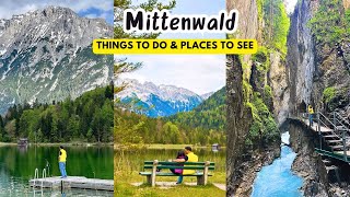 Day trip from Munich to Mittenwald Bavaria Germany  Ferchensee Lautersee amp Leutasch Gorge [upl. by Eisset]