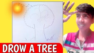 How to draw a tree for kids  Easy step by step [upl. by Isherwood]