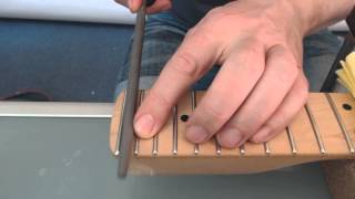 How to scallop a fret board  The first fret [upl. by Joyce]