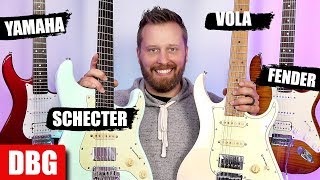 The Ultimate HSS quotSTRATquot Comparison  Fender Yamaha Schecter and Vola [upl. by Nyleuqaj]