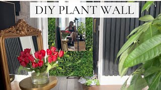 DIY PLANT WALL USING PRESERVED MOSS [upl. by Merrily]