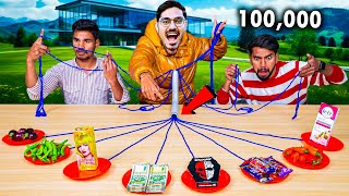 ₹100000 Pull The String Challenge रस्सी खेंचो और जीतो इनाम Looser Will Eat Jolochip🥵 [upl. by Jerrie]