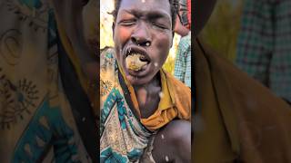 Hadzabe tribe dont Joke with food 😂😋‼️ See How Hot it is but still eating hadzabetribe food [upl. by Yraek]