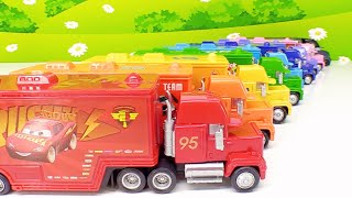 Disney Cars Toy Trucks Color Learning Video for Kids [upl. by Tenneb]