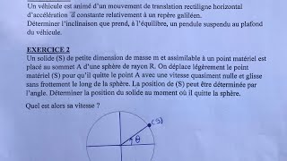 DYNAMIQUE ExercicesCorrigés détaillés sur Mouvement du Centre d’Inertiepartie01Bac2 [upl. by Sverre444]