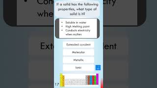 Atomic Structure and Bonding Quiz B  Question 17 chemistryexam chemistryrevision as91164 [upl. by Leverick]