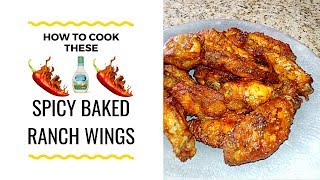 Spicy Baked Ranch Chicken Wings  Easy Chicken Wing Recipes [upl. by Chad]