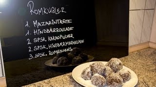 Hjemmelavede romkugler  de bedste  How to make Danish pastry recipe  rumballs [upl. by Moraj]