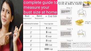 What is bra size Meaning of A B C D in bra How to find correct bra sizesize guide [upl. by Enomor]