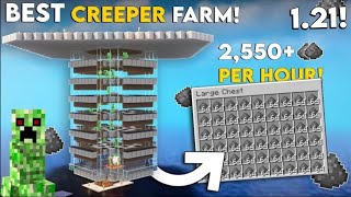 MINECRAFT 121 CREEPER FARM  EASY GUNPOWDER FARM IN MINECRAFT  2500 Perh [upl. by Cocke]