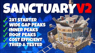 Rust Base Design  Wide Gap 2x1 w Tight Gap Inner Peaks Shell SoloDuoTrio Base Building Tutorial [upl. by Noe]