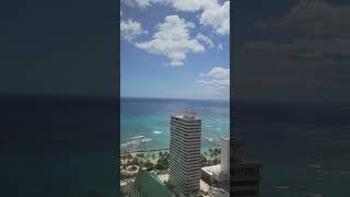 Outside view from our Ocean view room  Marriott Resort amp Spa honolulu hawaii shorts short [upl. by Sverre309]