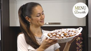 Przepis na najszybsze i najłatwiejsze mini pączki Jak zrobić pączki i się nie narobić MENU Dorotki [upl. by Akiria]