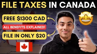 🇨🇦 How To File TAXES in Canada in ONLY 20 and get all BENEFITS  Best TAX SERVICE For Students [upl. by Lanod812]