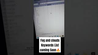 Fog and Cloud Keywords List for Freepik coming soon freepikcontributor freepik [upl. by Idalla]