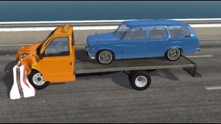 Flatbeds amp Trailers Jumps and Crashes  BeamNGdrive [upl. by Teria]