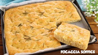 FOCACCIA SOFFICE Ricetta Facile SENZA IMPASTO  Easy Focaccia Recipe [upl. by Anaitak694]