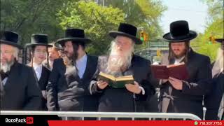 Bluzhev Rebbe Burning Chametz Erev Pesach 5784 [upl. by Job]