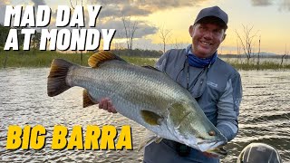 MAD DAY AT MONDY  impoundment barra on the chew [upl. by Paton109]