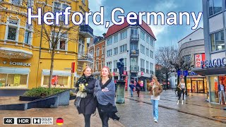 Herford Germany Walking tour in Herford Germany to discover the citys tourist attractions 4k HDR [upl. by Nirehtak736]