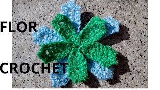 FLOR a crochet o ganchillo N° 2 tutorial paso a paso Moda a Crochet [upl. by Nohtahoj]