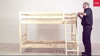 FLEXA Classic Bunk Bed with Slanting Ladder Assembly Instruction [upl. by Hayotal]