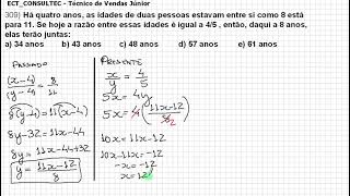 Matemática Concursos ETC CONSULTEC Q0309 [upl. by Oirogerg]