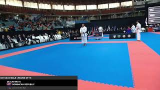 Adriano Alcivar 🇪🇨 VS Heriberto de Castro 🇩🇴 U21 Male Kata Panamerican Karate Championship 2024 [upl. by Ayekin86]