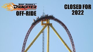 Top Thrill Dragster OffRide Footage Cedar Point Strata Coaster Closed for 2022  NonCopyright [upl. by Earehs]