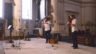 Overtone flute and Clarinet improvisation Winne Clement and Zeger Vandenbussche [upl. by Lucho197]